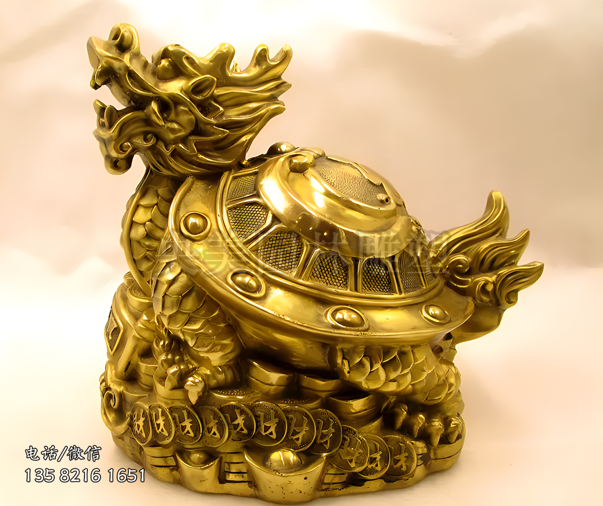 招財進寶龍龜雕塑擺件