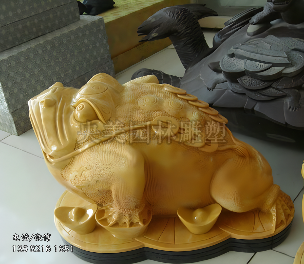 銅雕金蟾雕塑