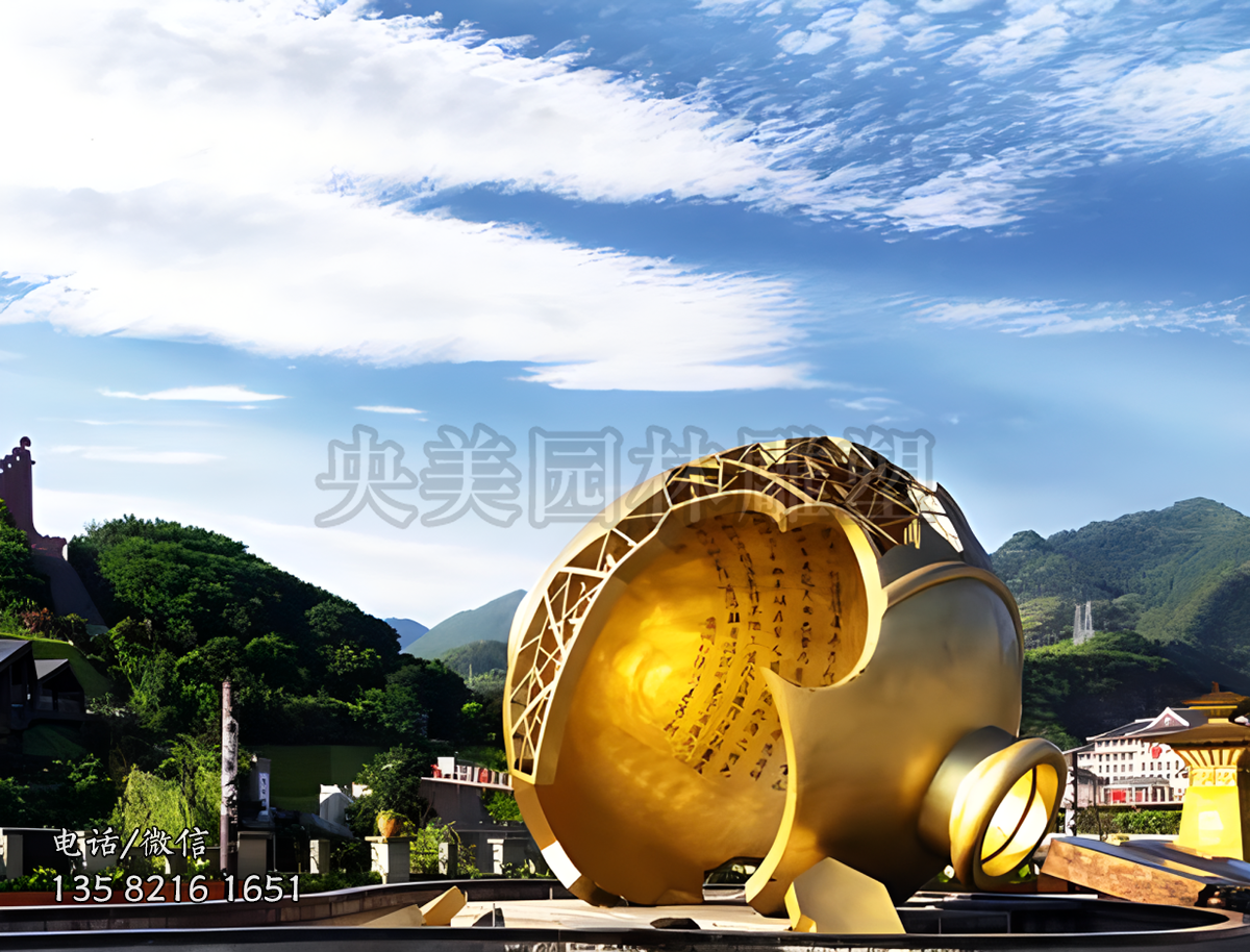 破碎的酒壇子不銹鋼創意景觀雕塑
