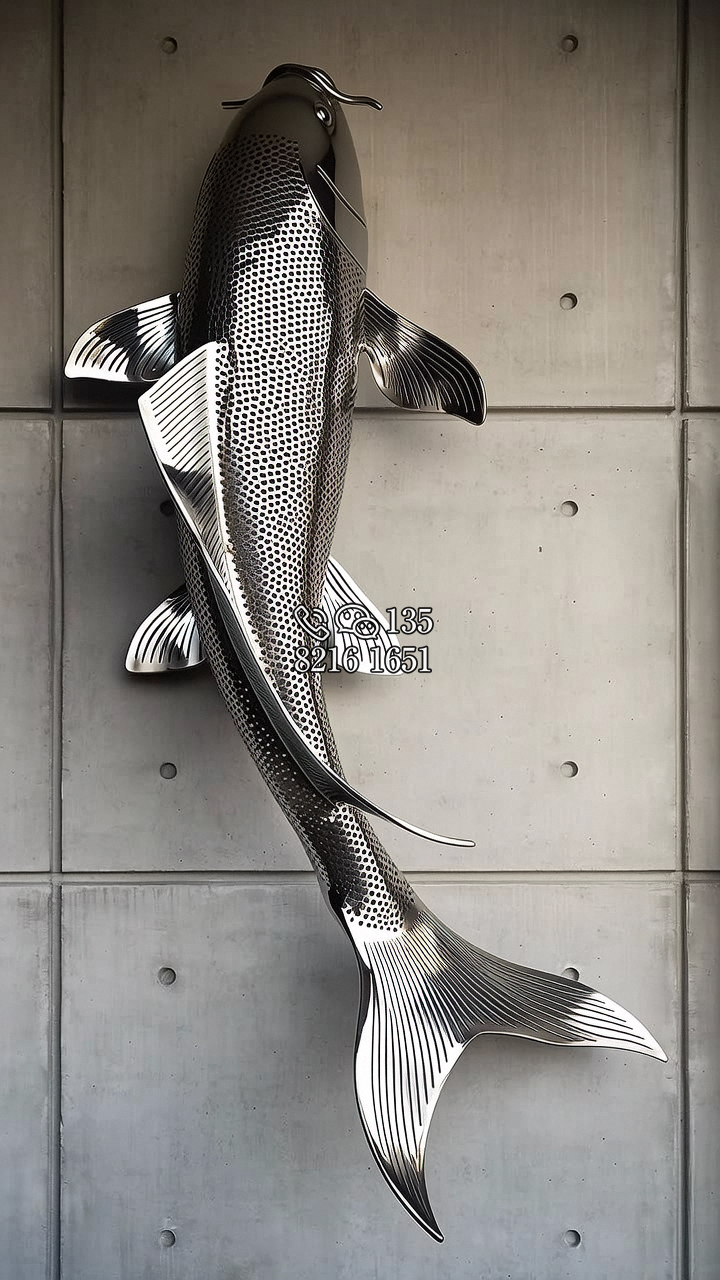 ~鯉魚不銹鋼雕塑